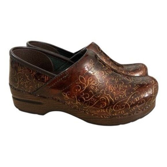 Dansko 20th Anniversary Limited Edition Brown Leather Clogs Size 38 (7.5-8) - Picture 2 of 13